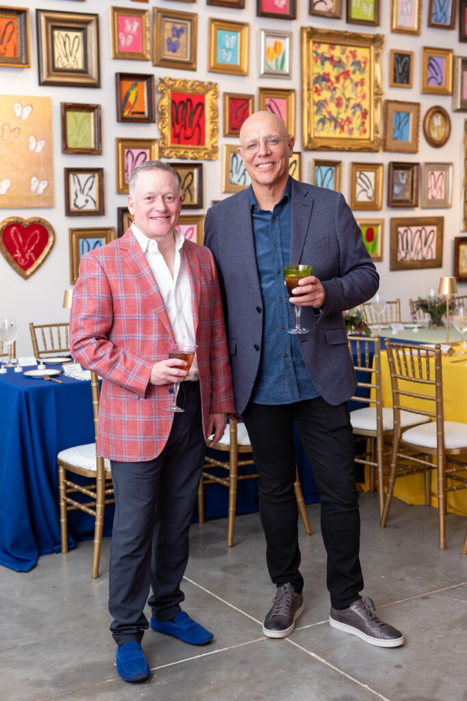 Rob Chandler, Gil Bruvel at Laura Rathe Fine Art Hunt Slonem Dinner Party (Photo by Miroma Photography)