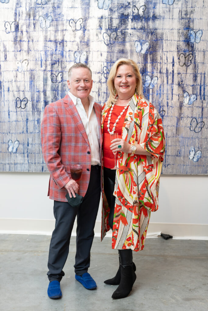 Rob & Jeannie Chandler at Laura Rathe Fine Art Hunt Slonem Dinner Party (Photo by Miroma Photography)