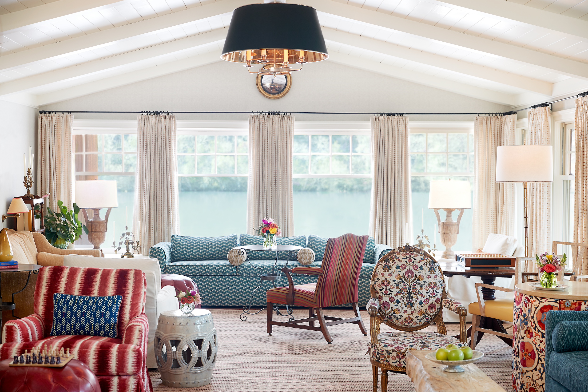 When you arrive, you are ushered to the cozy living room to check in and begin your stay.