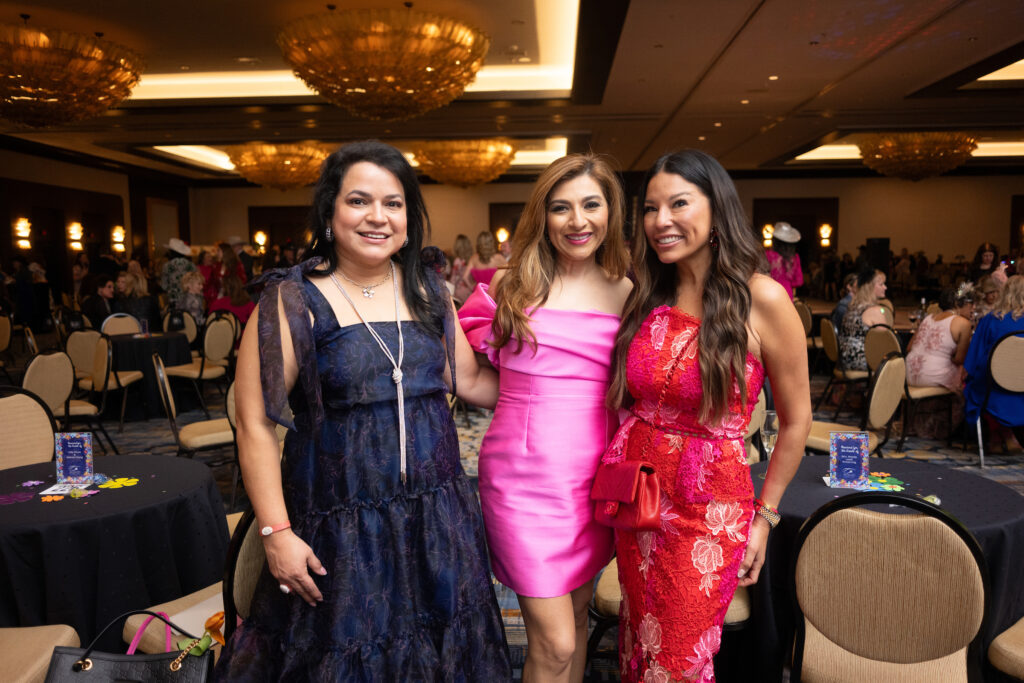 Monica Jimenez, Jolene Treviño, Julie Garza at the Trailblazer Awards luncheon and fashion show.