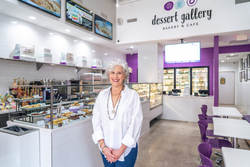 Owner Sara Brook inside the newest outpost of Dessert Gallery on The Waterway in The Woodlands. (Photo by Dylan McEwan)