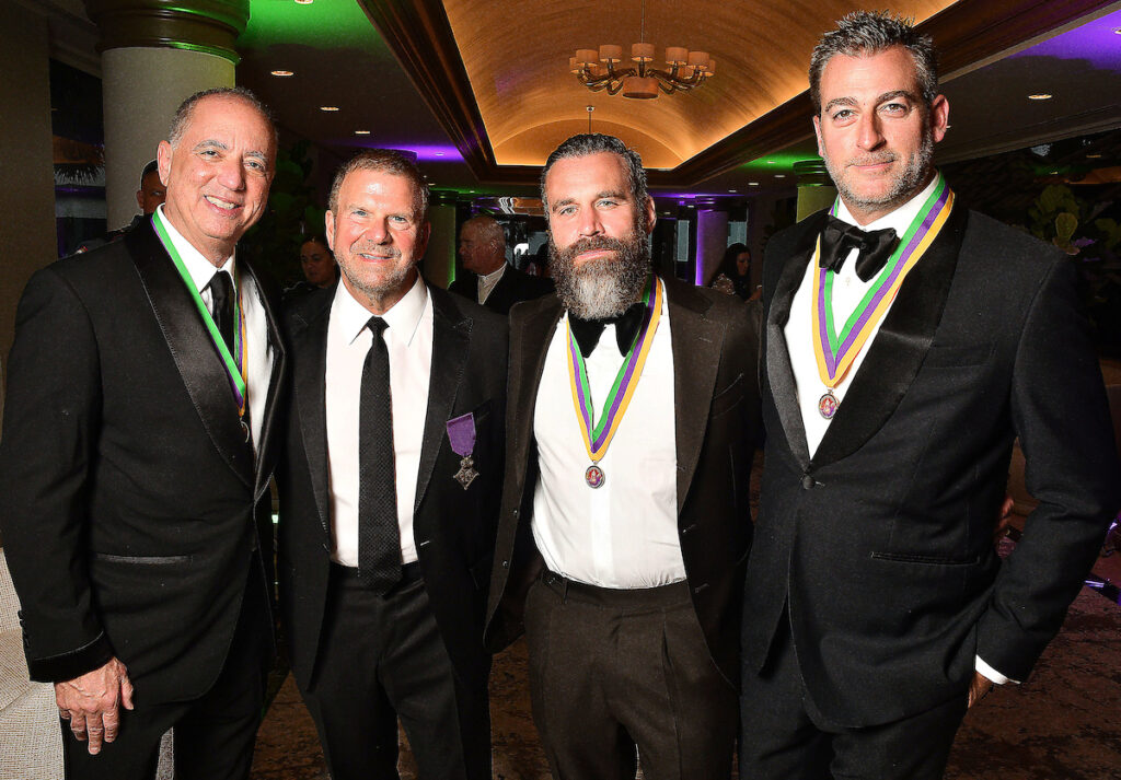 Richard Handler, Tilman Fertitta, Doug Jacob, Mark Birnbaum at the San Luis Salute in Galveston. (Photo by Dave Rossman) 