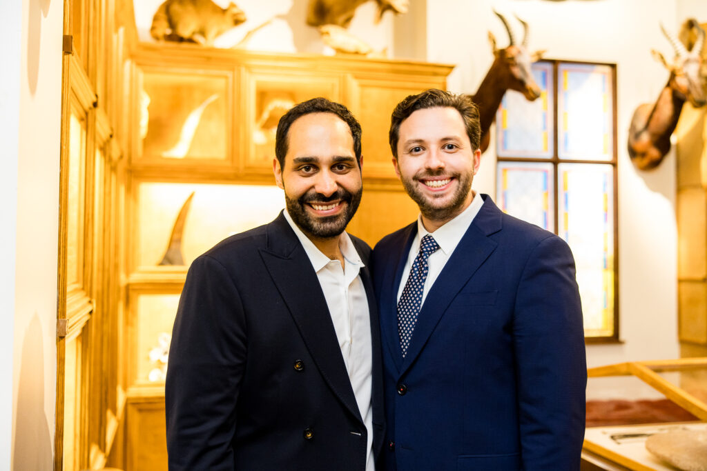 Rod Jahromi, Ryan Writt at the Houston Museum of Natural Science H.P. Attwater Society event. (Photo by Hung L. Truong)