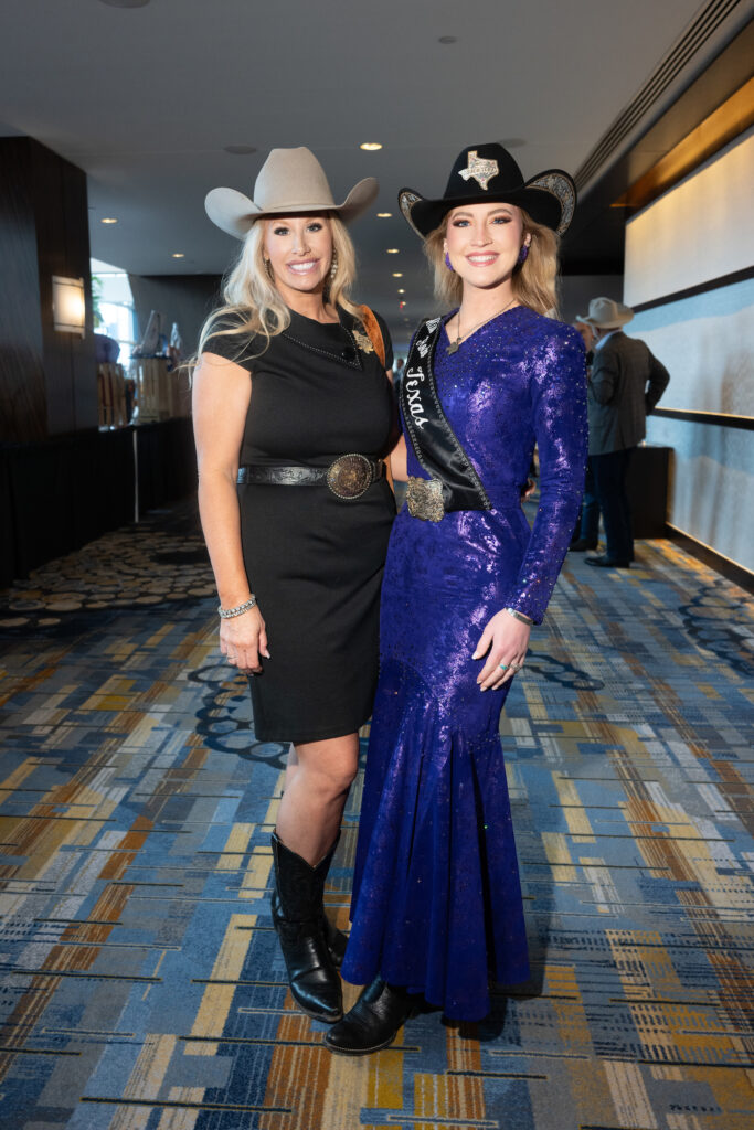 Sally Cox, Miss Rodeo Texas Brylee Johnsonat the Trailblazer Awards luncheon and fashion show.
