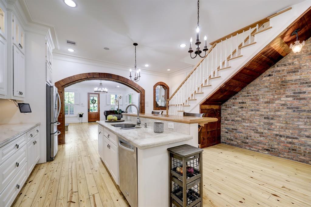 The open concept kitchen and living space at Southern Coast Drive is cozy and inviting. 