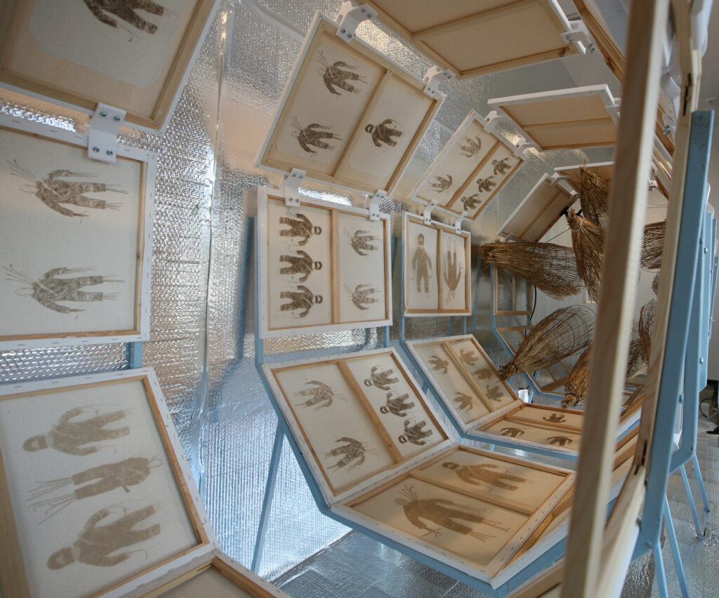 Artist, curator and writer Christopher Blay's installation "The SpLaVCe Program," 2023. (Photo by Christopher Blay)