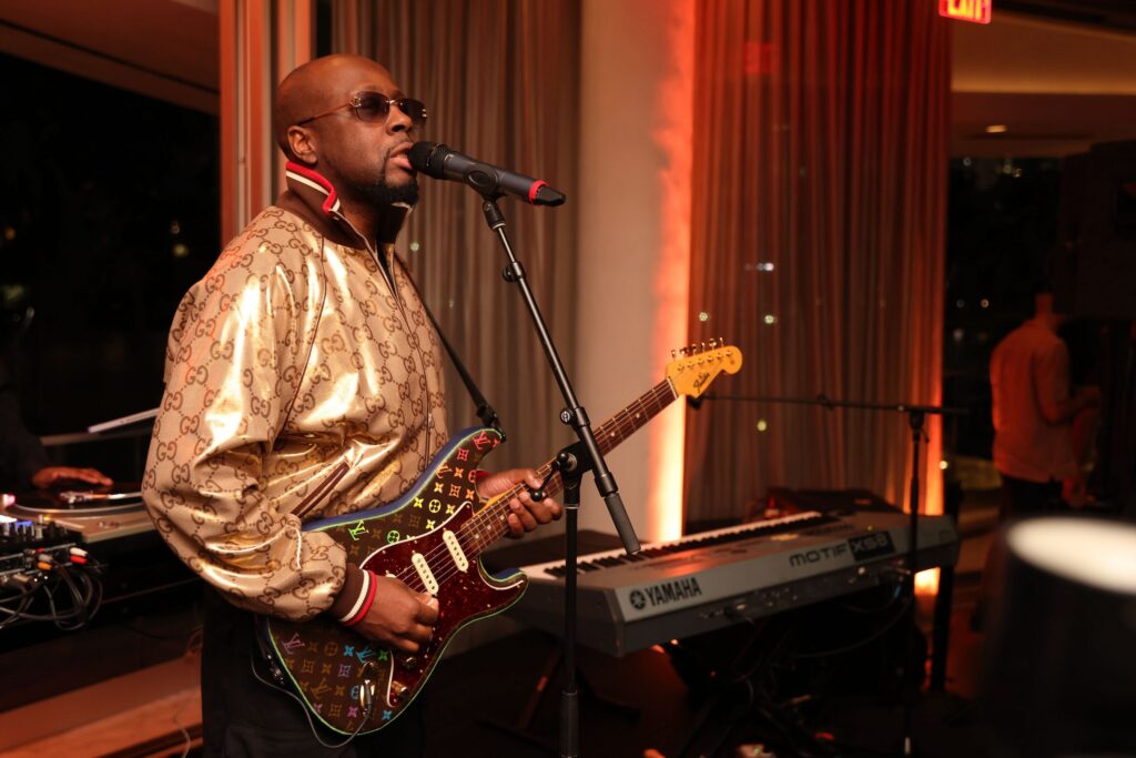 Wyclef Jean performs at Tilman Fertitta's Private Preview of his Mastro's Ocean Cub Miami. (Photo by Getty Images)