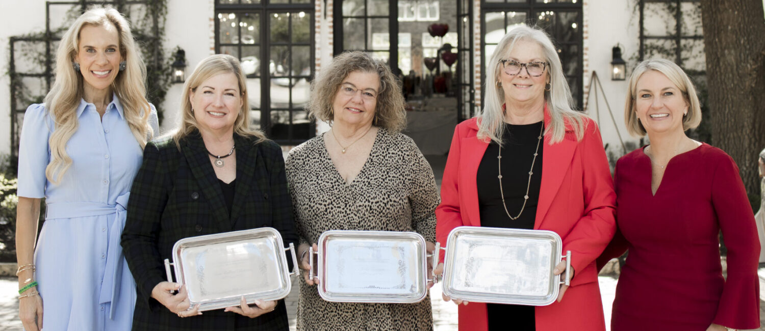 Interfaith's CEO and president Missy Herndon, Brynn Ballard Huntsman, Kathy Johnson, Anita Phillips and Kerrie Guerrero, Interfaith Community Clinic's board chair and chief nursing officer at Houston Methodist The Woodlands make the scene at the Women Empowering Women Luncheon. (Photo by