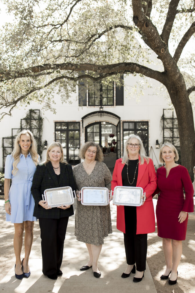 Interfaith's CEO and president Missy Herndon, Brynn Ballard Huntsman, Kathy Johnson, Anita Phillips and Kerrie Guerrero, Interfaith Community Clinic's board chair and chief nursing officer at Houston Methodist The Woodlands make the scene at the Women Empowering Women Luncheon. (Photo by