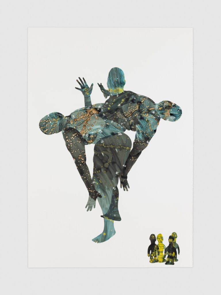 M. Florine Démosthène's "The Healing: Untitled 3," 2022, at Museum of Fine Arts, Houston. Collage on paper. (Courtesy M. Florine Démosthène and Mariane Ibrahim)