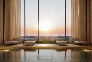 THE KNOx dallas pool amenities auberge hotel rendering