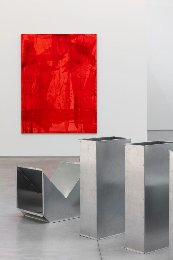 "For What It’s Worth: Value Systems in Art since 1960," The Warehouse, Dallas, installation view with work by Cheyney Thompson and Charlotte Posenenske, on view through June 29, 2024 (Photo by Kevin Todora)