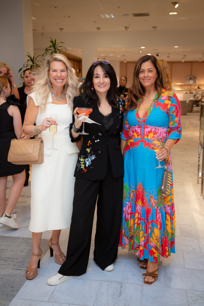 Jennifer Zach, Amy Johnston, Katherine Orellana Ross at the PaperCity Philanthropy in Fashion Best Dressed announcement party at Neiman Marcus (Photo by Kara Trail, Miroma Photography)