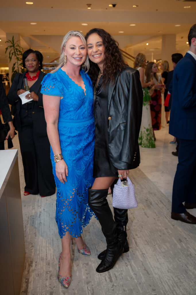 Jenn Torres, Jasmine Long at the PaperCity Philanthropy in Fashion Best Dressed announcement party at Neiman Marcus (Photo by Kara Trail, Miroma Photography)