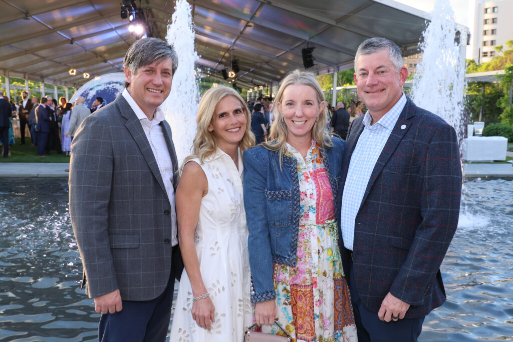 Blake & Paula Fernandez, Fiona & Chris Chandler at Memorial Hermann's Dancing in the Moonlight fundraiser (Photo by Priscilla Dickson)