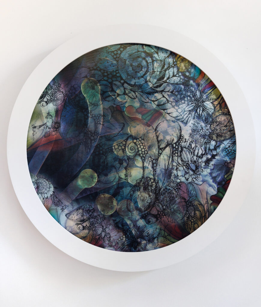 Janavi Mahimtura Folmsbee's "Blue, Yellow Indian sea anemone, soft coral red sea," 2023 (Courtesy the artist and FotoFest)