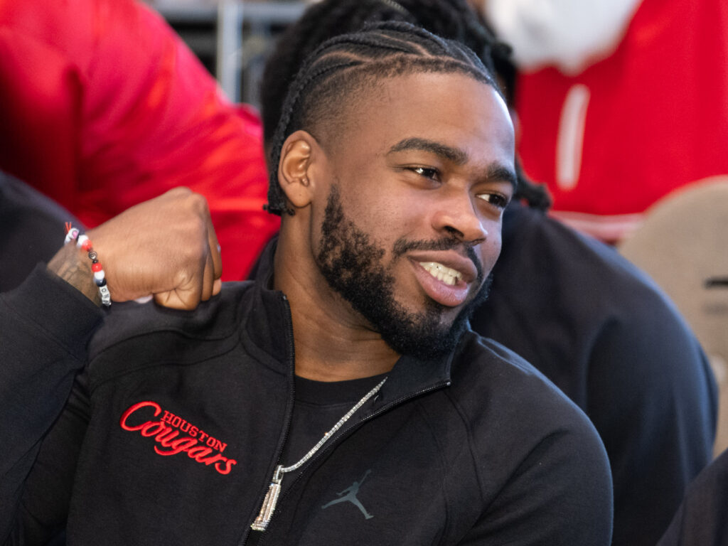 University of Houston point guard Jamal Shead gives the Cougars an edge in any NCAA Tournament game. (Photo by F. Carter Smith)