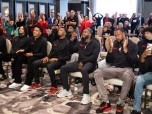 The Houston Cougars officially learned they had earned the top seed in the South Region of   the March Madness college basketball tournament during a watch party at the Post Oak Hotel, on selection Sunday. They then joined UH boosters upstairs for an appe