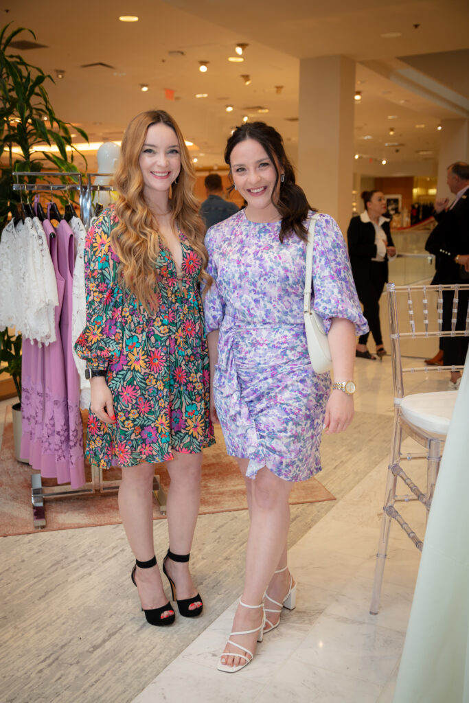 Carissa Dube, Jordan Holman at the PaperCity Philanthropy in Fashion Best Dressed announcement party at Neiman Marcus. (Photo by Kara Trail, Miroma Photography)