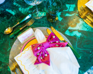 Pink ribbon dining placemat (Photo by Cassidy Brown)