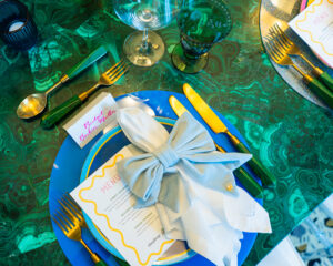 Festive in blue dining (Photo by Cassidy Brown)