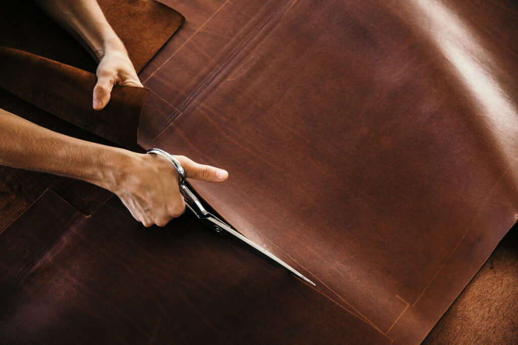 FOUNT does not use top coatings, preferring to allow their leathers to patina naturally.