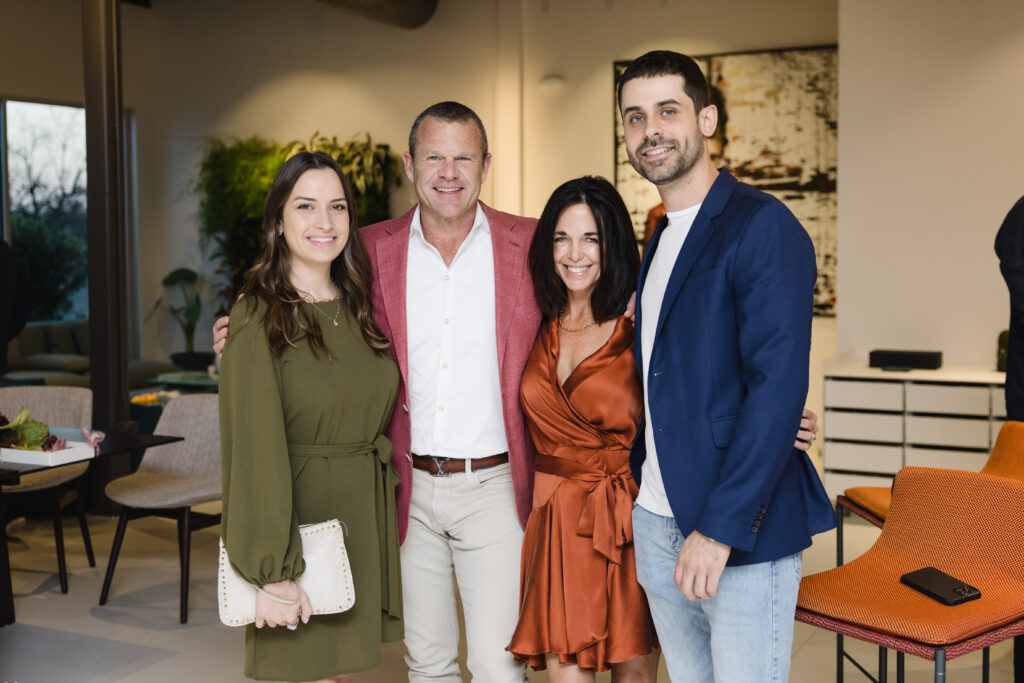 Fernanda Stuani Brandon Calvo, Aly Calvo, Ruben Castaneda at the BeDESIGN celebration with Paola Lenti (Photo by Johnny Than)