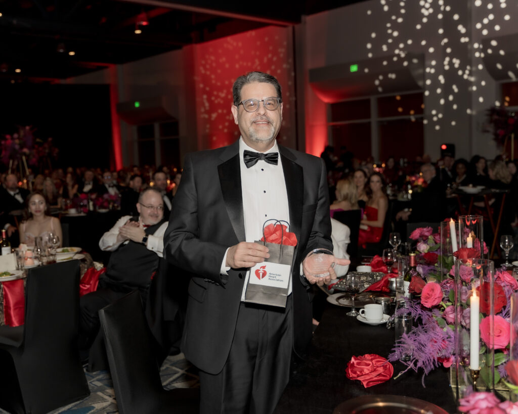 Gulf Coast Board President Jim Parisi at the Heart Ball at The Woodlands Waterway Marriott.