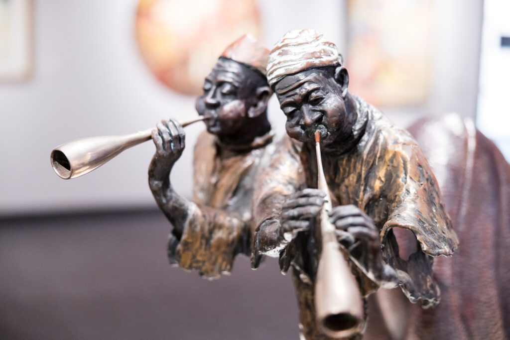 An installation view of The Kinsey African-American Art & History Collection at Holocaust Museum Houston. (Photo by Hung Truong, courtesy The Kinsey Collection and the Holocaust Museum Houston)