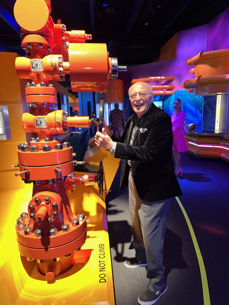 Shafik Rifaat gets into the action in 
Weiss Energy Hall at the Houston Museum of Natural Science 'Big Energy!' gala. (courtesy photo) (Photo by Daniel Ortiz)