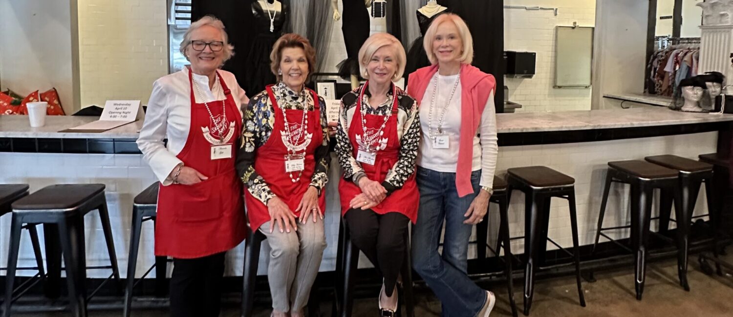 Leaders in the Salvation Army Women's Auxiliary 'Reflections on Style' fundraiser are Chic Boutique co-chair Amanda Gelb, luncheon co-chairs Lilly Andress and Ann Bookout, and Chic Boutique chair Louise Chehlaoui (Photo by Shelby Hodge)