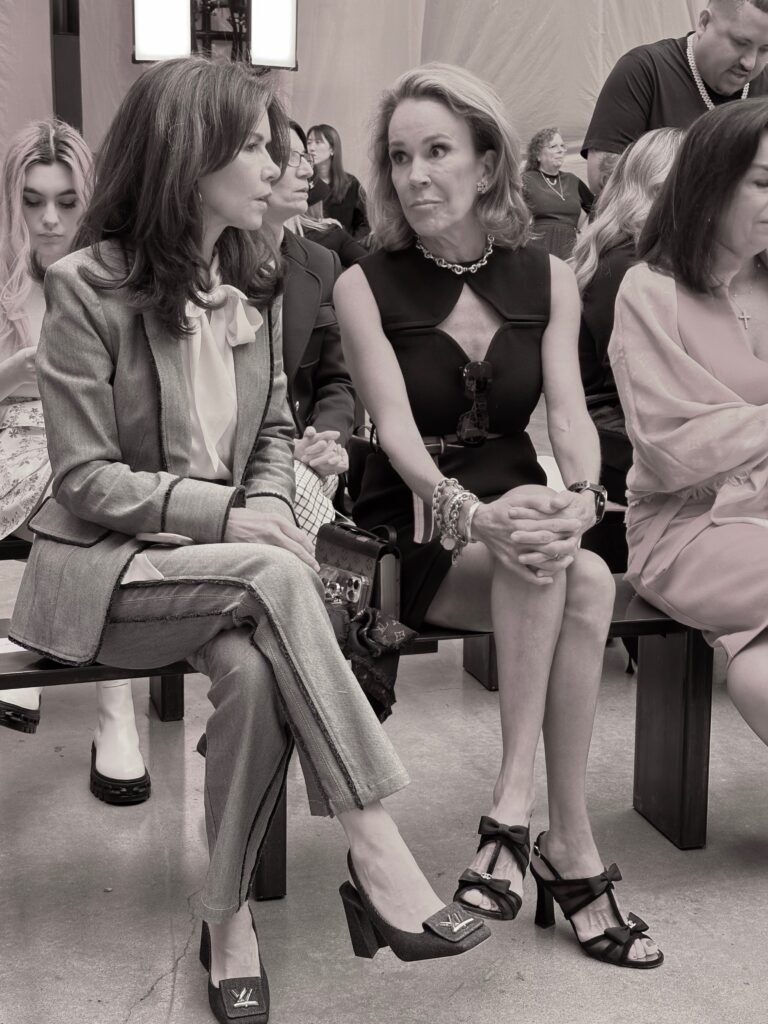 Friends of Louis Vuition at the Louis Vuitton 2024 Spring/Summer fashion presentation at POST Houston. (Photo by Shelby Hodge)