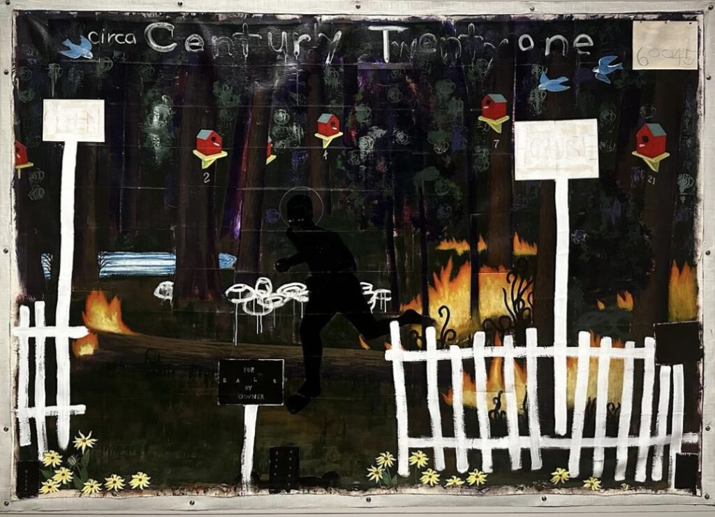 Kerry James Marshall's "Century Twenty One," 1992, at Museum of Fine Arts, Houston. (Courtesy Kerry James Marshall and The University of Arizona Museum of Art, Tucson)