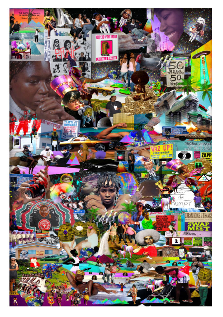 Lauren Halsey's "Loda Land," 2020, at Museum of Fine Arts, Houston. (Courtesy Lauren Halsey and David Kordansky Gallery, Los Angeles)