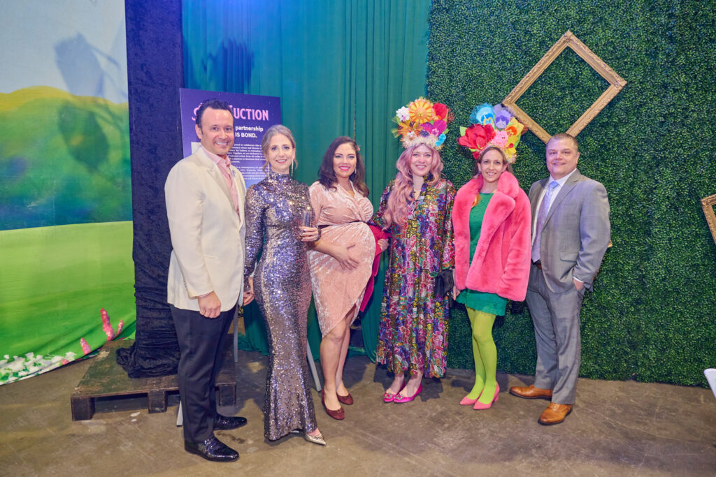 Jared LeBlanc, Laura Elmore, Jackie Staple, Alene Coggin, Austin Thomas, Adam Rusa at Fresh Arts Wonder Ball (Photo by Charlie Horse Photography)