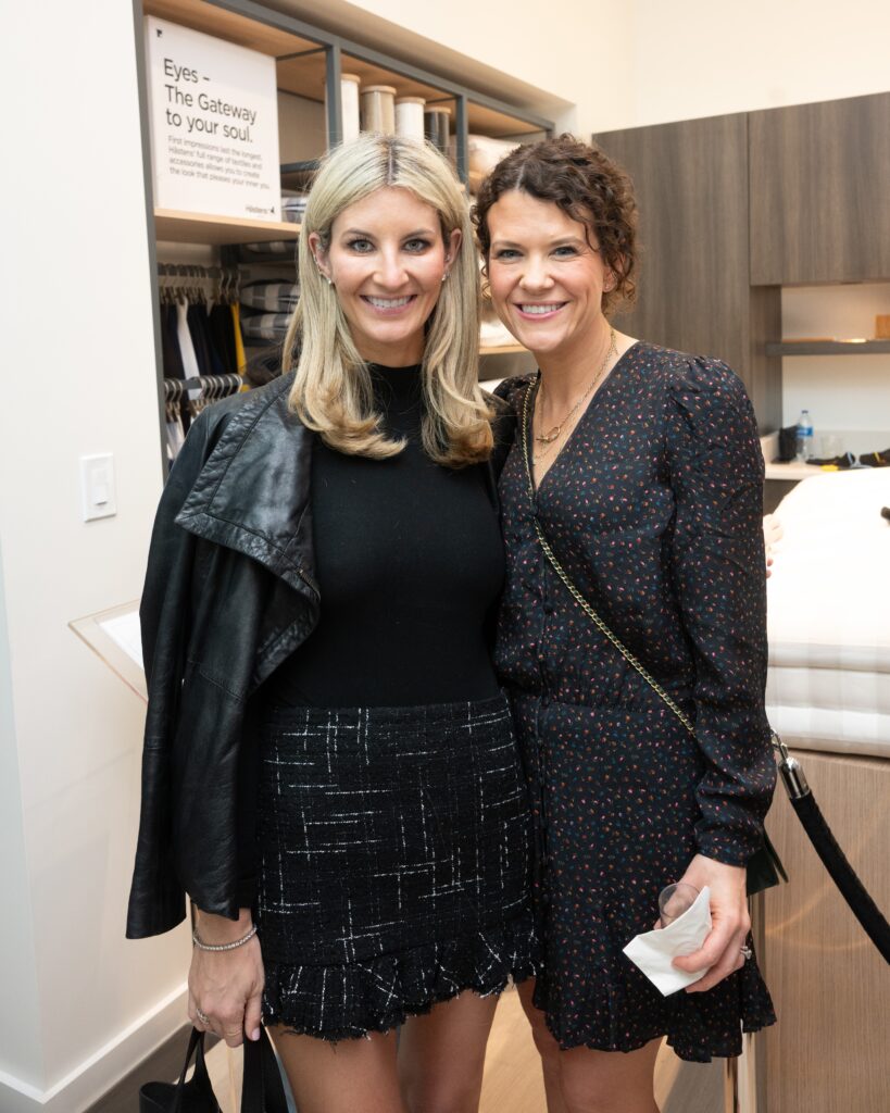 PaperCity Dallas' Jess Prescott, Brooke Dowdy at the grand opening of Swedish bedmaker Hästens in River Oaks District. (Photo by Daniel Ortiz)