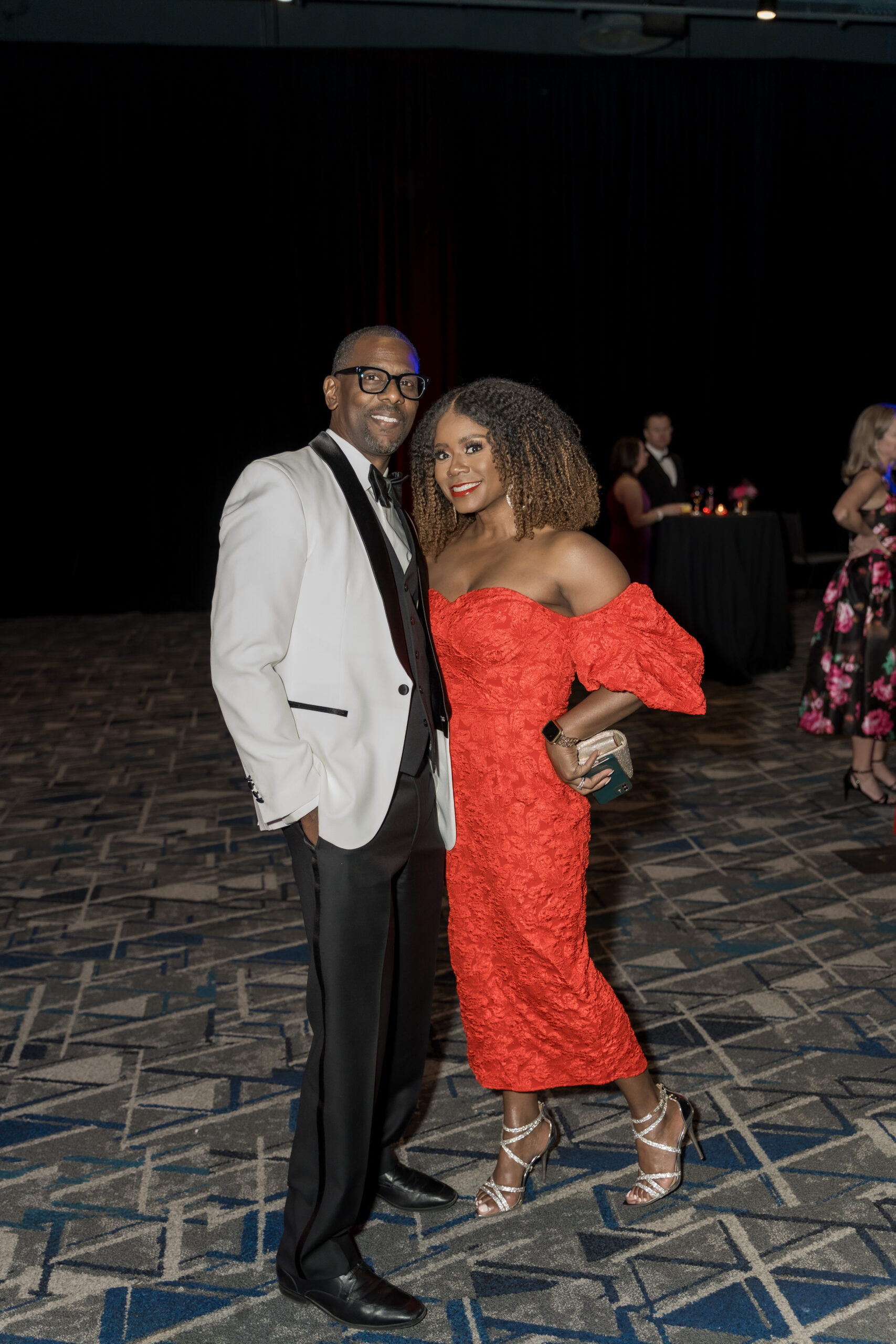 Ketrese and Jon White at the Heart Ball. Ketrese is a member of the Gulf Coast Board of Directors, and SVP for Texas Children's Hospital The Woodlands and West Campus.