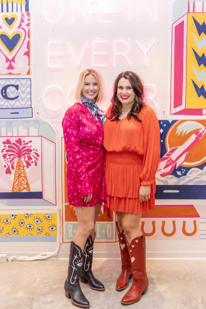 Lizzy Chestnut Bentley, Amy Ewald at the opening of City Boots in Autry Park.  (Photo by Jordan Geibel)