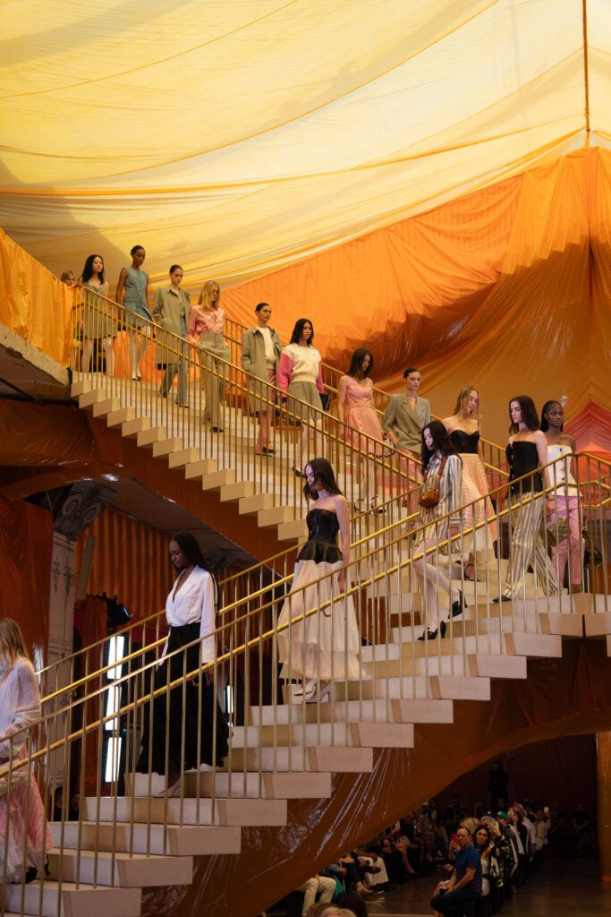 Louis Vuitton presents its 2024 Spring/Summer collection in the X Atrium at POST Houston. (Courtesy Louis Vuitton; Image Megan Kay Photography)