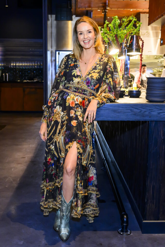 Melanie Camp at the grand opening of  Ben Berg's latest concept, Prime 131, a live-fire and sushi restaurant  (Photo by Michelle Watson, Catchlightgroup.com)