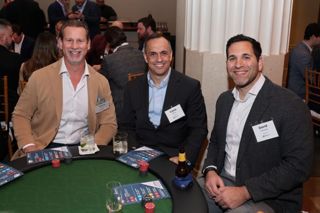 Morris Collie, Casey Khan, David Munsky at the YES Prep Oil & Gas Texas Hold 'Em Tournament at Corinthian Houston (Photo by Priscilla Dickson)