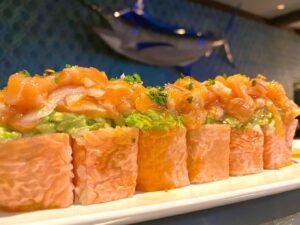 Pacific Table – one of 12 speciality rolls from the sushi section of Pacific Table.