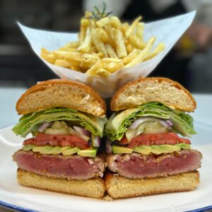 Pacific Table – this sushi grade tuna burger is one of the newer additions at Pacific Table.
