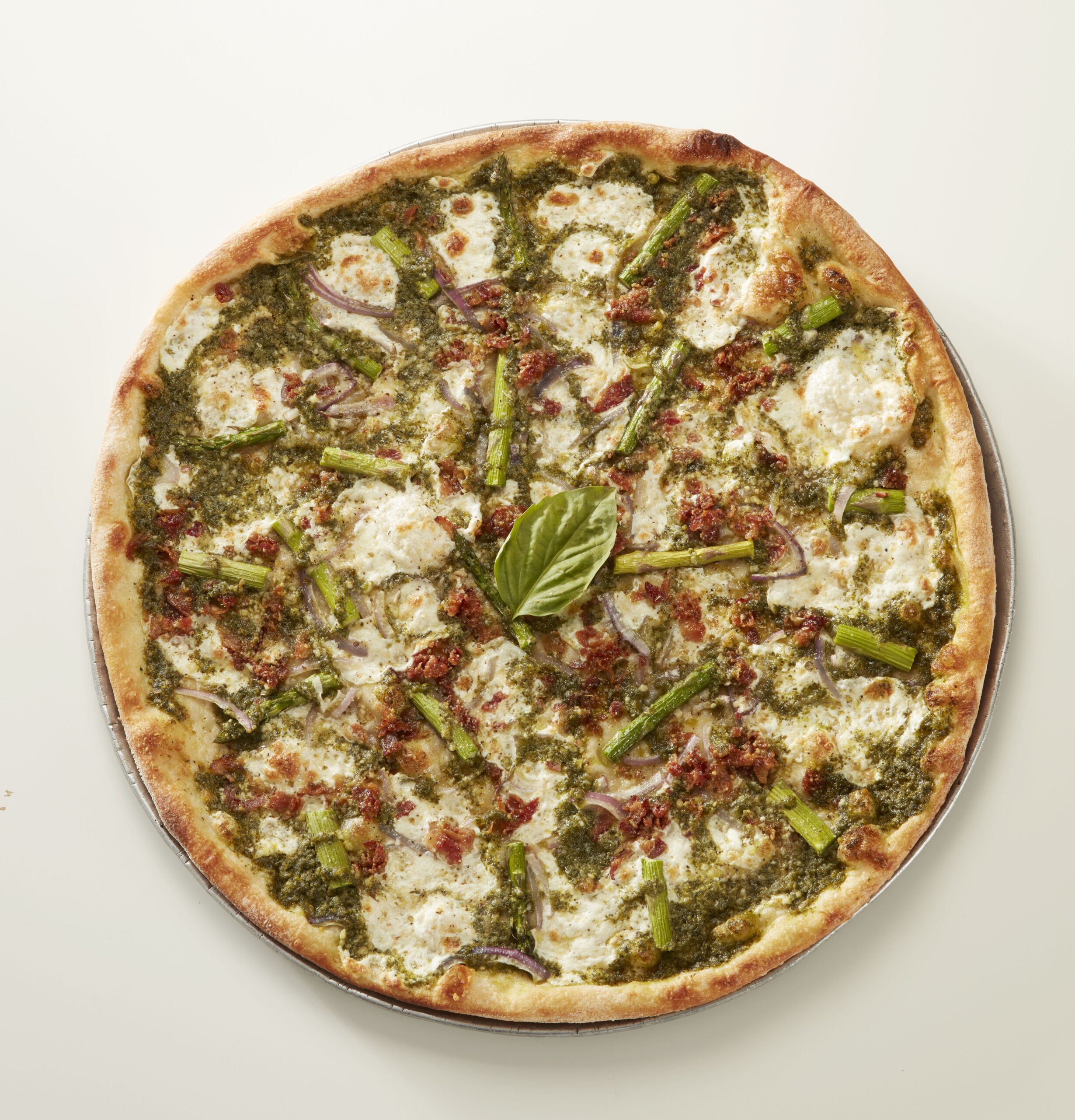 Pizza – Grimaldi’s bacon and asparagus with hot honey pizza is a Brooklyn style beauty.