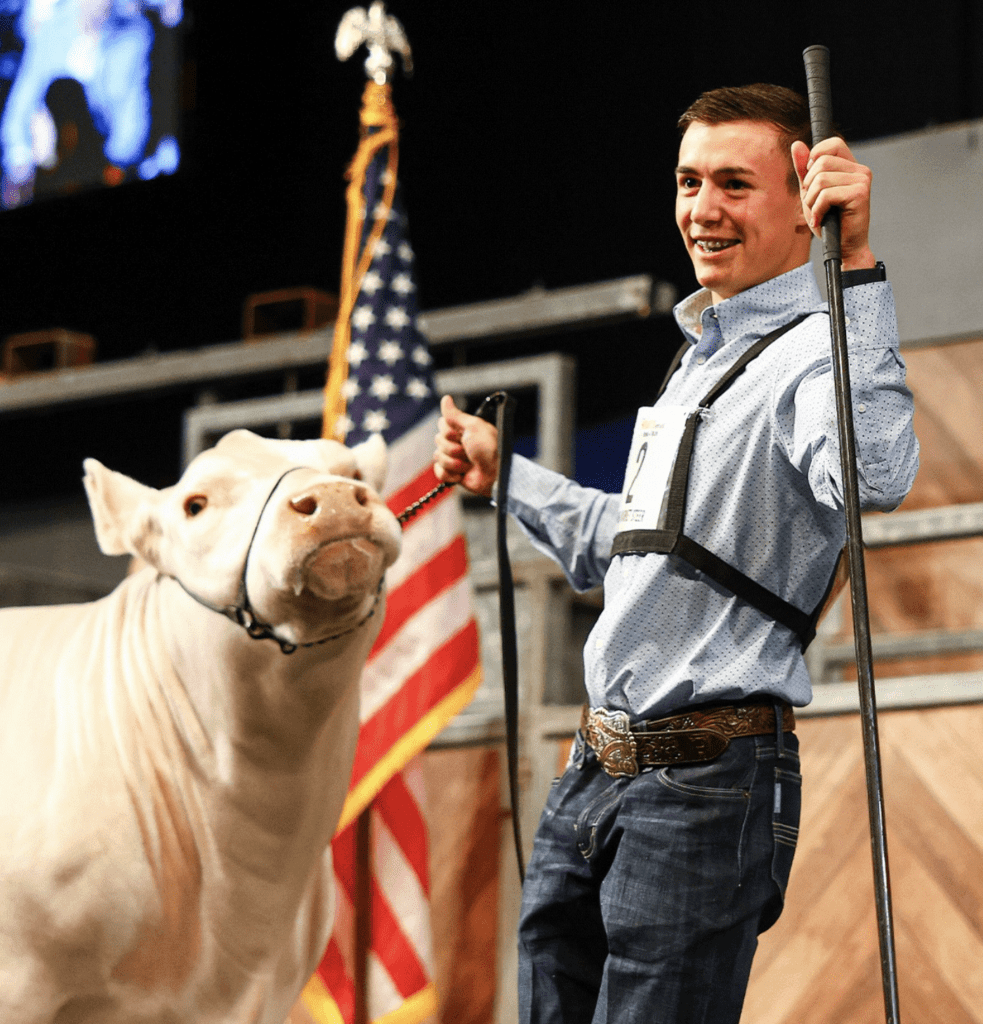 A contestant in the 2025 Junior Market Steer Auction (Instagram photo)
