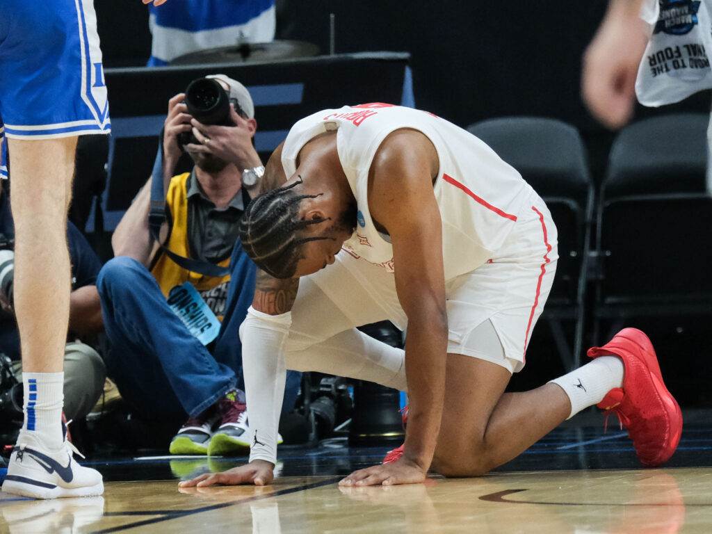 Houston forward J'Wan Roberts didn't want to believe the season was over. (Photo by F. Carter Smith)
