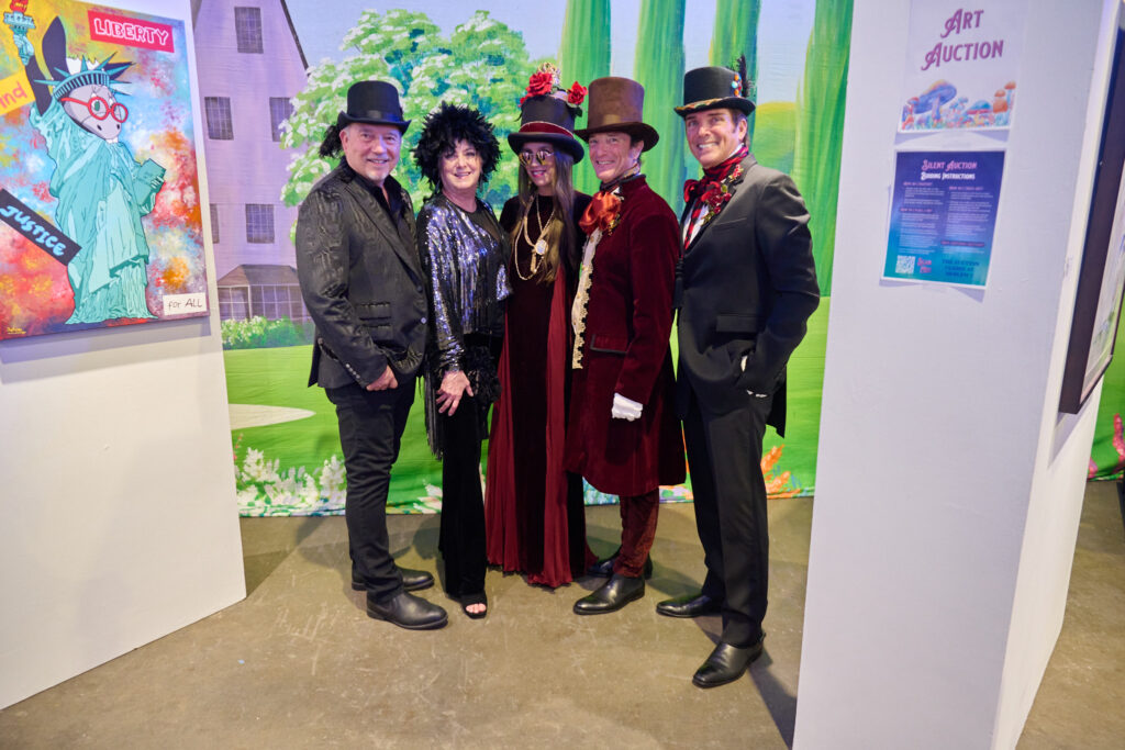 Tim and Tamara Bonar, co-chair Merry Schooley, Lenny Matuszewski, Michael Bickham at Fresh Arts Gala 2024: Wonder Ball (Photo by Charlie Horse Photography)