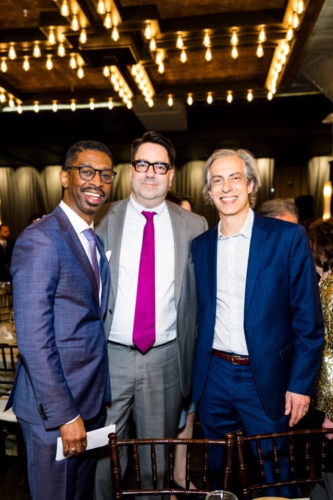 Troy Porter, Sandy Dow and Christopher Rothko at Inspirit: Rothko Chapel's Evening of Inspiration (Photo by Hung Truong) 