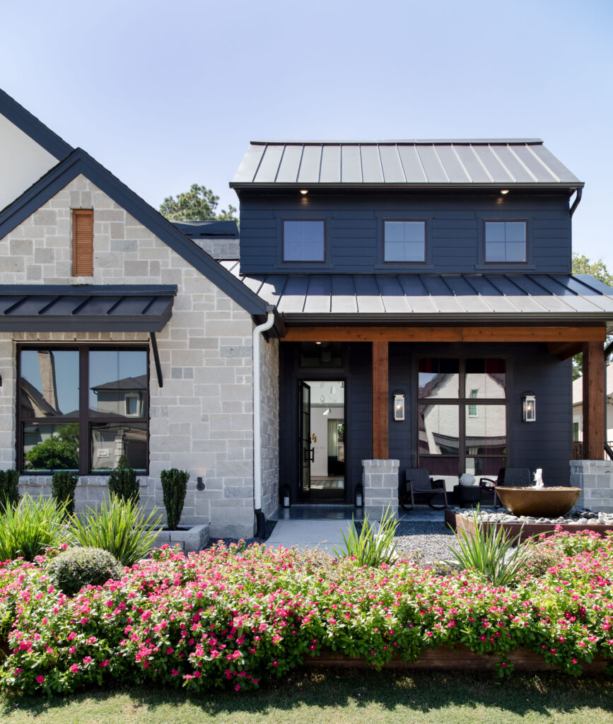 The Toll Brothers home was a standard "modern farmhouse" plan that the owner wanted to revamp.