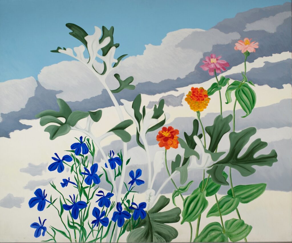 Janet Alling's oil painting "Grouping,"  1984. (Courtesy Seven Sisters Gallery, Houston)